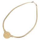 Christian Dior Rhinestone Necklace metal Gold Auth SW2398V-9
