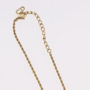 Christian Dior Rhinestone Necklace metal Gold Auth SW2410-7