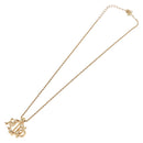 Christian Dior Rhinestone Necklace metal Gold Auth SW2410-8