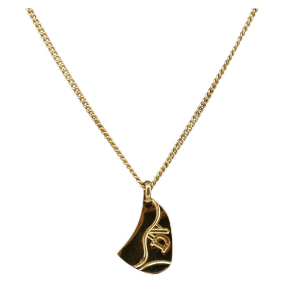Christian Dior Necklace metal Gold Auth SW2412