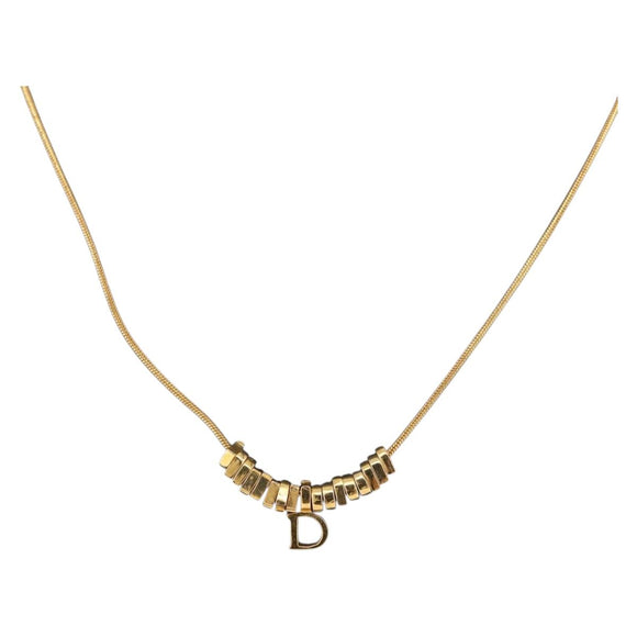 Christian Dior Necklace metal Gold Auth SW2413V