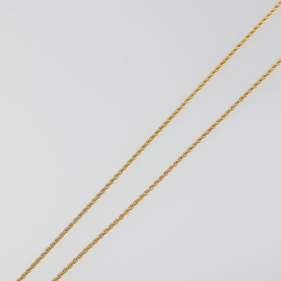 Christian Dior Rhinestone Necklace metal Gold Auth SW2415