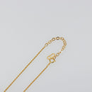 Christian Dior Rhinestone Necklace metal Gold Auth SW2415-14