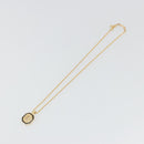 Christian Dior Rhinestone Necklace metal Gold Auth SW2415-2