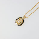 Christian Dior Rhinestone Necklace metal Gold Auth SW2415-3