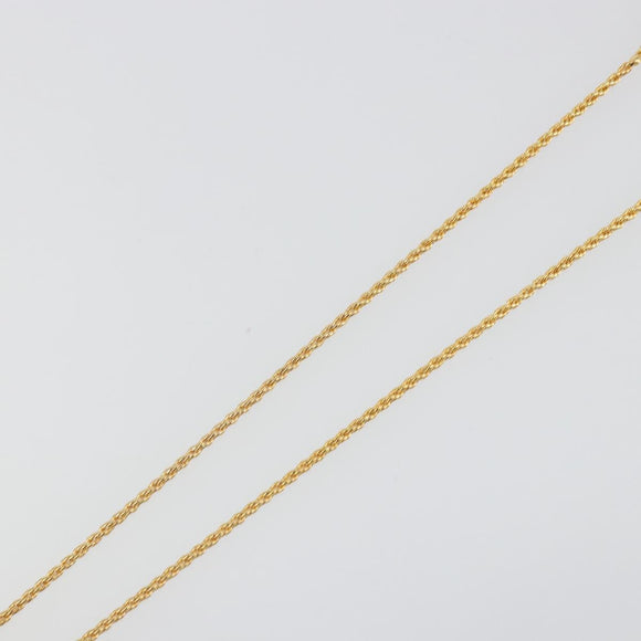 Christian Dior Rhinestone Necklace metal Gold Auth SW2415
