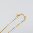 Christian Dior Rhinestone Necklace metal Gold Auth SW2415-7