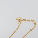 Christian Dior Rhinestone Necklace metal Gold Auth SW2415-8