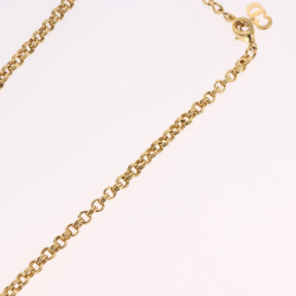 Christian Dior Necklace metal Gold Auth SW2416