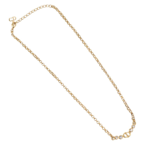 Christian Dior Necklace metal Gold Auth SW2416