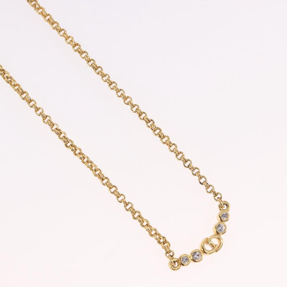 Christian Dior Necklace metal Gold Auth SW2416