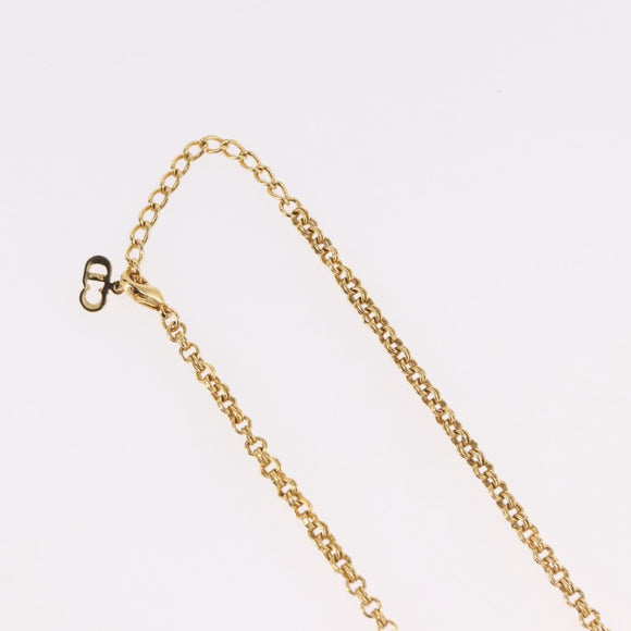 Christian Dior Necklace metal Gold Auth SW2416