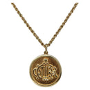 Christian Dior Vintage Coins Necklace metal Gold Auth SW2424V-1