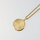 Christian Dior Vintage Coins Necklace metal Gold Auth SW2424V-10