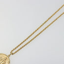 Christian Dior Vintage Coins Necklace metal Gold Auth SW2424V-4