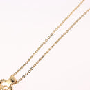 Christian Dior Rhinestone Heart Necklace metal Gold Auth SW2427-10