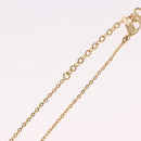 Christian Dior Rhinestone Heart Necklace metal Gold Auth SW2427-12