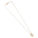 Christian Dior Rhinestone Heart Necklace metal Gold Auth SW2427-2