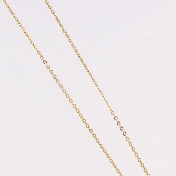 Christian Dior Rhinestone Heart Necklace metal Gold Auth SW2427