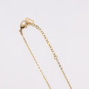 Christian Dior Rhinestone Heart Necklace metal Gold Auth SW2427-7