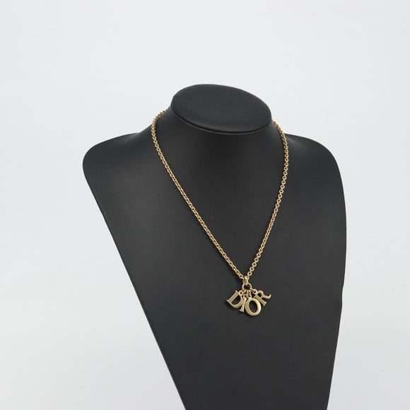 Christian Dior Necklace metal Gold Auth SW2434