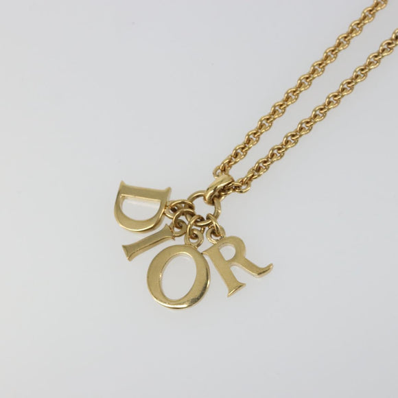 Christian Dior Necklace metal Gold Auth SW2434