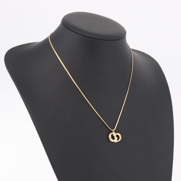 Christian Dior Necklace metal Gold Auth SW2437