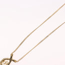 Christian Dior Rhinestone Necklace metal Gold Auth SW2439V-10