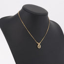 Christian Dior Rhinestone Necklace metal Gold Auth SW2439V-15
