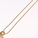 Christian Dior Ribbon Necklace Metal Gold Tone Auth SW2467-10