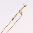 Christian Dior Ribbon Necklace Metal Gold Tone Auth SW2467-12