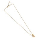 Christian Dior Ribbon Necklace Metal Gold Tone Auth SW2467-2