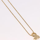 Christian Dior Ribbon Necklace Metal Gold Tone Auth SW2467-4