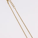 Christian Dior Ribbon Necklace Metal Gold Tone Auth SW2467-6