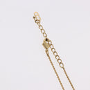 Christian Dior Ribbon Necklace Metal Gold Tone Auth SW2467-7