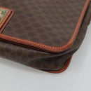 CELINE Macadam Canvas Shoulder Bag PVC Leather Brown Auth sw248-14