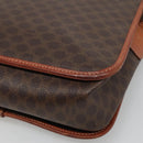 CELINE Macadam Canvas Shoulder Bag PVC Leather Brown Auth sw248-16