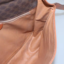 CELINE Macadam Canvas Shoulder Bag PVC Leather Brown Auth sw248-18