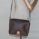 CELINE Macadam Canvas Shoulder Bag PVC Leather Brown Auth sw248-20