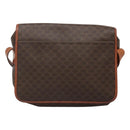 CELINE Macadam Canvas Shoulder Bag PVC Leather Brown Auth sw248-2