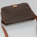 CELINE Macadam Canvas Shoulder Bag PVC Leather Brown Auth sw248-6