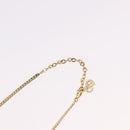 Christian Dior Leaf Motif Necklace Metal Gold Tone Auth SW2483-11