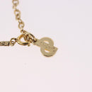 Christian Dior Leaf Motif Necklace Metal Gold Tone Auth SW2483-12