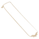 Christian Dior Leaf Motif Necklace Metal Gold Tone Auth SW2483-2