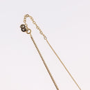 Christian Dior Leaf Motif Necklace Metal Gold Tone Auth SW2483-6