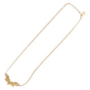 Christian Dior Leaf Motif Necklace Metal Gold Tone Auth SW2483-7