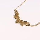 Christian Dior Leaf Motif Necklace Metal Gold Tone Auth SW2483-8