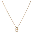 Christian Dior Pearl tTop Necklace Metal Gold Tone Auth SW2495-1