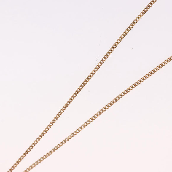 Christian Dior Pearl tTop Necklace Metal Gold Tone Auth SW2495