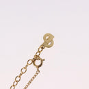 Christian Dior Pearl tTop Necklace Metal Gold Tone Auth SW2495-13